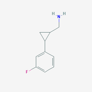 molecular formula C10H12FN B12219831 [2-(3-Fluorophenyl)cyclopropyl]methylamine 