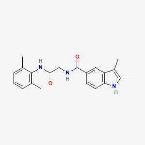 molecular formula C21H23N3O2 B12219857 N-{2-[(2,6-dimethylphenyl)amino]-2-oxoethyl}-2,3-dimethyl-1H-indole-5-carboxamide 