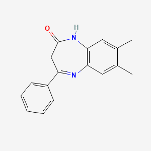 7,8-Dimethyl-4-phenyl-1,3-dihydro-2H-1,5-benzodiazepin-2-one