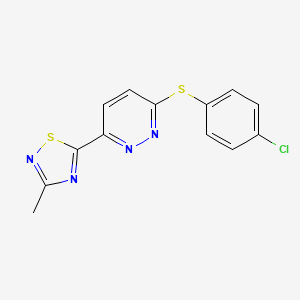 3-[(4-Chlorophenyl)sulfanyl]-6-(3-methyl-1,2,4-thiadiazol-5-yl)pyridazine