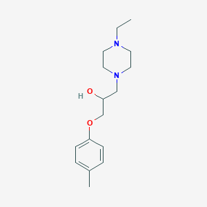 molecular formula C16H26N2O2 B12219911 1-(4-Ethylpiperazinyl)-3-(4-methylphenoxy)propan-2-ol 