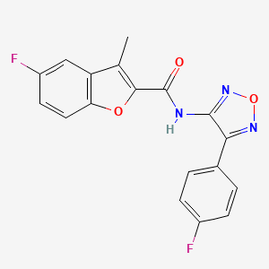 5-fluoro-N-[4-(4-fluorophenyl)-1,2,5-oxadiazol-3-yl]-3-methyl-1-benzofuran-2-carboxamide