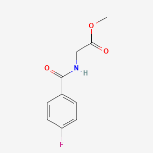 molecular formula C10H10FNO3 B12219963 Glycine, N-(4-fluorobenzoyl)-, methyl ester CAS No. 126860-93-3