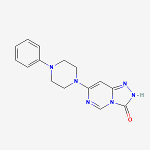 molecular formula C15H16N6O B12219986 7-(4-phenylpiperazin-1-yl)[1,2,4]triazolo[4,3-c]pyrimidin-3(2H)-one 