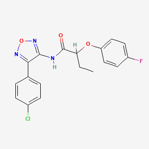 N-[4-(4-chlorophenyl)-1,2,5-oxadiazol-3-yl]-2-(4-fluorophenoxy)butanamide