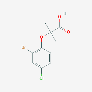 molecular formula C10H10BrClO3 B12220009 2-(2-Bromo-4-chlorophenoxy)-2-methylpropanoic acid CAS No. 938330-04-2