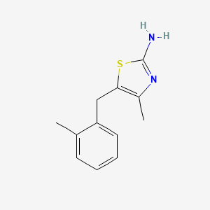 4-Methyl-5-[(2-methylphenyl)methyl]-1,3-thiazol-2-amine