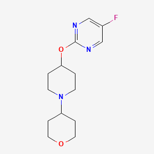 5-Fluoro-2-{[1-(oxan-4-yl)piperidin-4-yl]oxy}pyrimidine