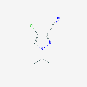 molecular formula C7H8ClN3 B12220063 4-Chloro-1-isopropyl-1H-pyrazole-3-carbonitrile 