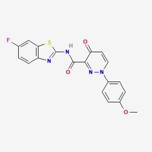 molecular formula C19H13FN4O3S B12220094 N-(6-fluoro-1,3-benzothiazol-2-yl)-1-(4-methoxyphenyl)-4-oxo-1,4-dihydropyridazine-3-carboxamide 