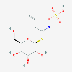 molecular formula C10H17NO9S2 B1222012 [(2S,3R,4S,5S,6R)-3,4,5-trihydroxy-6-(hydroxymethyl)tetrahydropyran-2-yl] N-sulfooxybut-3-enimidothioate 