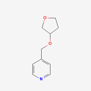 molecular formula C10H13NO2 B12220126 4-[(Oxolan-3-yloxy)methyl]pyridine 