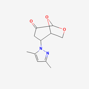 6,8-Dioxabicyclo[3.2.1]octan-4-one, 2-(3,5-dimethyl-1H-pyrazol-1-yl)-