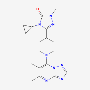 4-cyclopropyl-3-(1-{5,6-dimethyl-[1,2,4]triazolo[1,5-a]pyrimidin-7-yl}piperidin-4-yl)-1-methyl-4,5-dihydro-1H-1,2,4-triazol-5-one