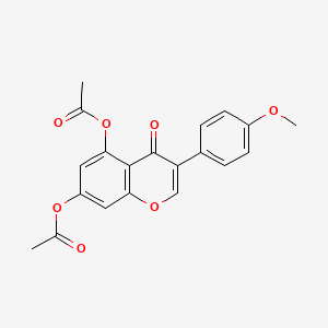 molecular formula C20H16O7 B1222019 3-(4-甲氧基苯基)-4-氧代-4H-香豆素-5,7-二基醋酸酯 CAS No. 54443-59-3