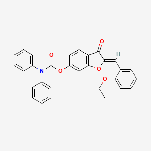 (2Z)-2-(2-ethoxybenzylidene)-3-oxo-2,3-dihydro-1-benzofuran-6-yl diphenylcarbamate