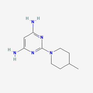 molecular formula C10H17N5 B12220208 2-(4-Methylpiperidin-1-yl)pyrimidine-4,6-diamine CAS No. 924846-87-7