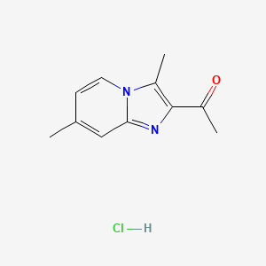 1-(3,7-Dimethylimidazo[1,2-a]pyridin-2-yl)ethanone;hydrochloride