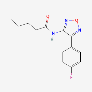 N-[4-(4-fluorophenyl)-1,2,5-oxadiazol-3-yl]pentanamide