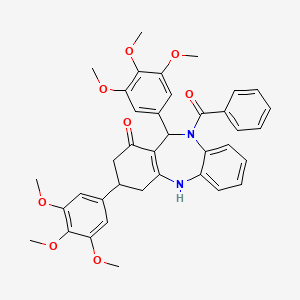 [1-hydroxy-3,11-bis(3,4,5-trimethoxyphenyl)-2,3,4,11-tetrahydro-10H-dibenzo[b,e][1,4]diazepin-10-yl](phenyl)methanone