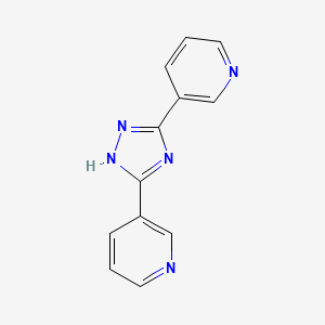 molecular formula C12H9N5 B12220276 3-(3-pyridin-3-yl-1H-1,2,4-triazol-5-yl)pyridine CAS No. 58248-44-5