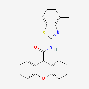 molecular formula C22H16N2O2S B1222028 N-(4-甲基-1,3-苯并噻唑-2-基)-9H-呫吨-9-甲酰胺 