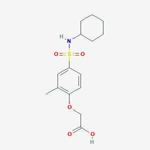 molecular formula C15H21NO5S B1222029 2-[4-(Cyclohexylsulfamoyl)-2-methylphenoxy]acetic acid 