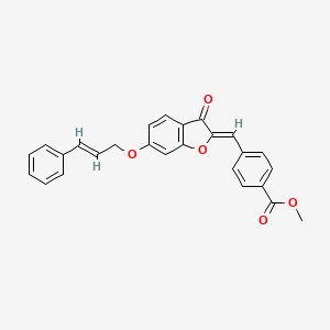 methyl 4-{[6-((2E)-3-phenylprop-2-enyloxy)-3-oxobenzo[d]furan-2-ylidene]methyl}benzoate