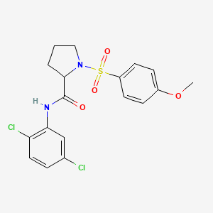 molecular formula C18H18Cl2N2O4S B12220323 N-(2,5-dichlorophenyl)-1-[(4-methoxyphenyl)sulfonyl]prolinamide 