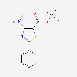 molecular formula C14H16N2O2S B12220334 4-Amino-2-phenyl-thiazole-5-carboxylic Acid t-butyl Ester 