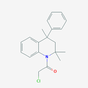 molecular formula C20H22ClNO B12220351 2-chloro-1-(2,2,4-trimethyl-4-phenyl-3,4-dihydroquinolin-1(2H)-yl)ethanone 