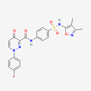 N-{4-[(3,4-dimethyl-1,2-oxazol-5-yl)sulfamoyl]phenyl}-1-(4-fluorophenyl)-4-oxo-1,4-dihydropyridazine-3-carboxamide