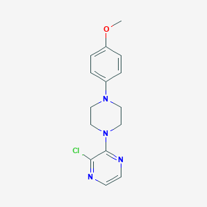 molecular formula C15H17ClN4O B12220395 2-Chloro-3-[4-(4-methoxyphenyl)piperazin-1-yl]pyrazine 