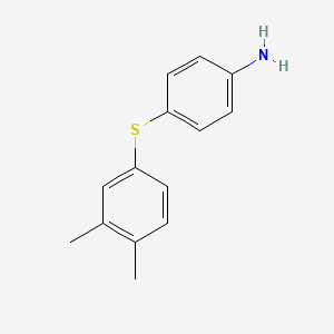 molecular formula C14H15NS B12220425 4-[(3,4-Dimethylphenyl)sulfanyl]aniline 