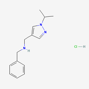 molecular formula C14H20ClN3 B12220438 benzyl[(1-isopropyl-1H-pyrazol-4-yl)methyl]amine 