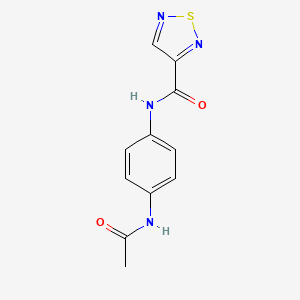 molecular formula C11H10N4O2S B12220452 N-(4-acetamidophenyl)-1,2,5-thiadiazole-3-carboxamide CAS No. 6835-91-2