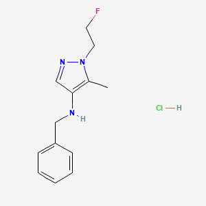 N-benzyl-1-(2-fluoroethyl)-5-methylpyrazol-4-amine;hydrochloride