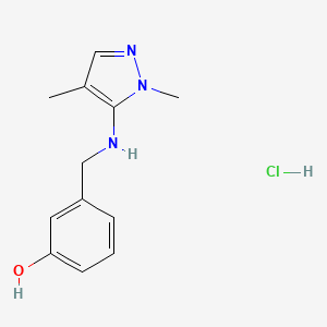 3-[[(2,4-Dimethylpyrazol-3-yl)amino]methyl]phenol;hydrochloride