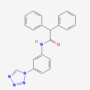 molecular formula C21H17N5O B12220495 2,2-diphenyl-N-[3-(1H-tetrazol-1-yl)phenyl]acetamide 