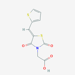 molecular formula C10H7NO4S2 B12220498 2-[2,4-Dioxo-5-(2-thienylmethylene)-1,3-thiazolidin-3-yl]acetic acid 