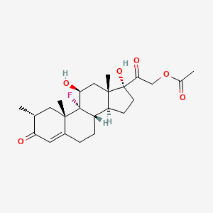 molecular formula C24H33FO6 B1222050 9-Fluoro-17-hydroxy-2alpha-methylcorticosterone 21-acetate CAS No. 1524-87-4