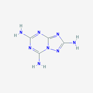 molecular formula C4H6N8 B12220500 [1,2,4]Triazolo[1,5-a][1,3,5]triazine-2,5,7-triamine 