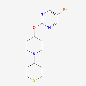 molecular formula C14H20BrN3OS B12220510 5-Bromo-2-{[1-(thian-4-yl)piperidin-4-yl]oxy}pyrimidine 