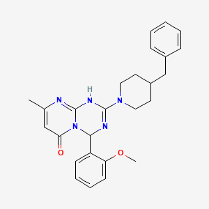 2-(4-benzylpiperidin-1-yl)-4-(2-methoxyphenyl)-8-methyl-4H-pyrimido[1,2-a][1,3,5]triazin-6-ol