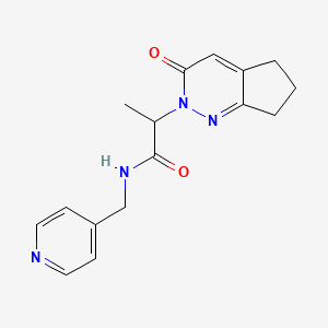 2-(3-oxo-3,5,6,7-tetrahydro-2H-cyclopenta[c]pyridazin-2-yl)-N-(pyridin-4-ylmethyl)propanamide