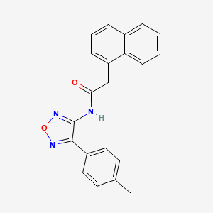 molecular formula C21H17N3O2 B12220545 N-[4-(4-methylphenyl)-1,2,5-oxadiazol-3-yl]-2-(naphthalen-1-yl)acetamide 