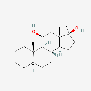 molecular formula C20H34O2 B1222055 17-Methyl-5alpha-androstane-11beta,17beta-diol CAS No. 7100-29-0