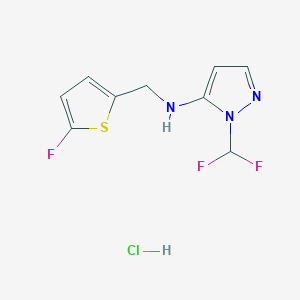 1-(difluoromethyl)-N-[(5-fluoro-2-thienyl)methyl]-1H-pyrazol-5-amine