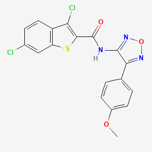 3,6-dichloro-N-[4-(4-methoxyphenyl)-1,2,5-oxadiazol-3-yl]-1-benzothiophene-2-carboxamide