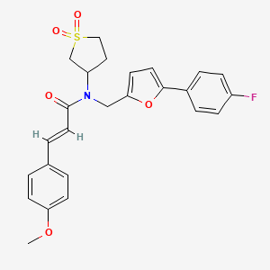 (2E)-N-(1,1-dioxidotetrahydrothiophen-3-yl)-N-{[5-(4-fluorophenyl)furan-2-yl]methyl}-3-(4-methoxyphenyl)prop-2-enamide